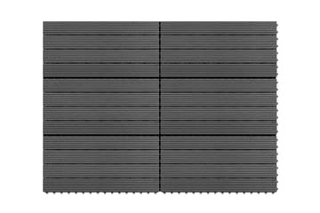 WPC Terrassebord 60x30 cm 6 stk 1m² grå - Hus & oppussing - Bygg - Gulv, vegg & tak - Gulv - Vinylgulv & plastgulv