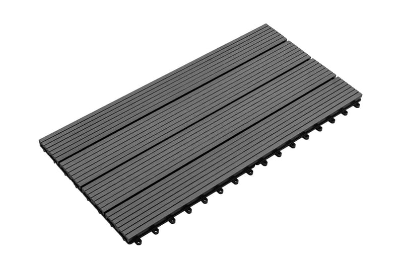 WPC Terrassebord 60x30 cm 6 stk 1m² grå - Hus & oppussing - Bygg - Gulv, vegg & tak - Gulv - Vinylgulv & plastgulv
