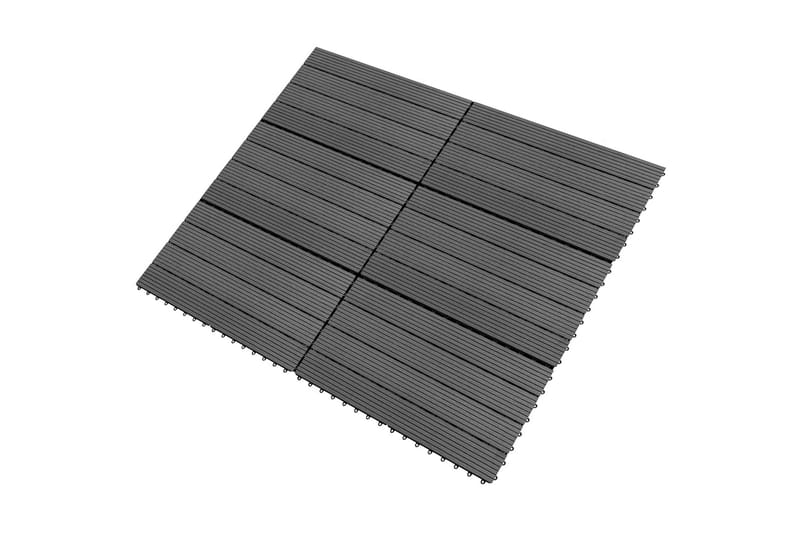 WPC Terrassebord 60x30 cm 6 stk 1m² grå - Hus & oppussing - Bygg - Gulv, vegg & tak - Gulv - Vinylgulv & plastgulv