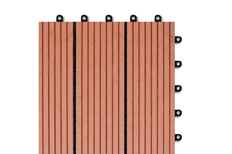 WPC Fliser 30 x 30 cm 11stk 1m2 Brun - Treheller & trefliser balkong - Vinylgulv & plastgulv - Gulvplater & plastplater