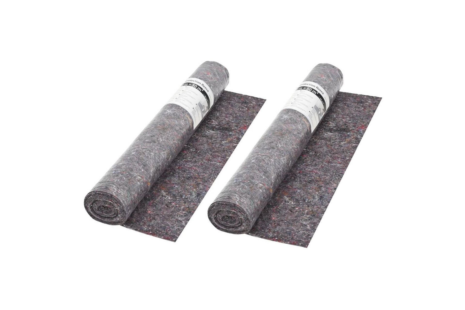 Sklisikker malematte fleece 2 stk 50 m 180 g/m² grå - Hus & oppussing - Bygg - Gulv, vegg & tak - Malefarge - Maleverktøy & maletilbehør