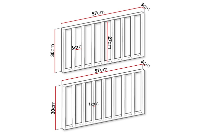 Ettiene Veggpanel - Svart - Hus & oppussing - Bygg - Gulv, vegg & tak - Platemateriale & byggeplate - Innvendig panel