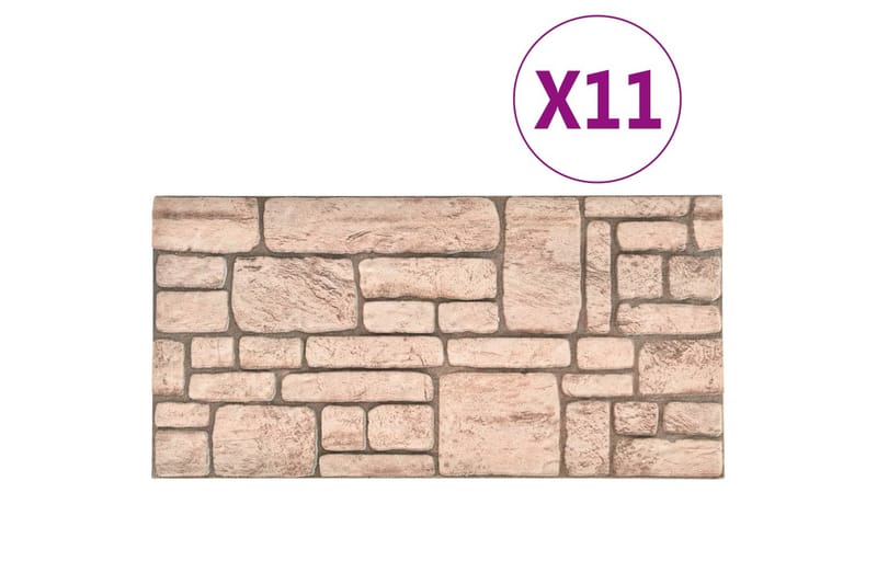 3D veggpaneler med beige mursteindesign 11 stk EPS - Beige - Hus & oppussing - Bygg - Gulv, vegg & tak - Platemateriale & byggeplate - Innvendig panel