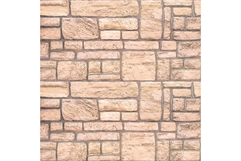 3D veggpaneler med beige mursteindesign 11 stk EPS - Beige - Hus & oppussing - Bygg - Gulv, vegg & tak - Platemateriale & byggeplate - Innvendig panel