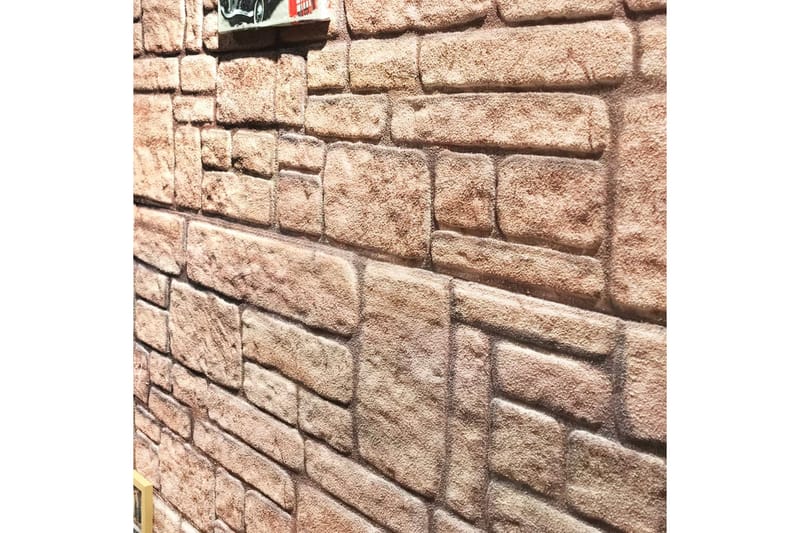 3D veggpaneler med beige mursteindesign 11 stk EPS - Beige - Hus & oppussing - Bygg - Gulv, vegg & tak - Platemateriale & byggeplate - Innvendig panel