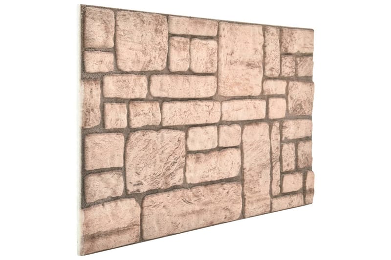 3D veggpaneler med beige mursteindesign 11 stk EPS - Beige - Hus & oppussing - Bygg - Gulv, vegg & tak - Platemateriale & byggeplate - Innvendig panel