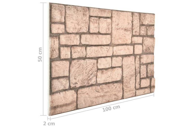 3D veggpaneler med beige mursteindesign 11 stk EPS - Beige - Hus & oppussing - Bygg - Gulv, vegg & tak - Platemateriale & byggeplate - Innvendig panel