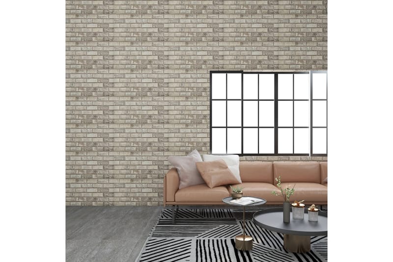 3D veggpaneler med sandfarget mursteindesign 11 stk EPS - Beige - Hus & oppussing - Bygg - Gulv, vegg & tak - Platemateriale & byggeplate - Innvendig panel