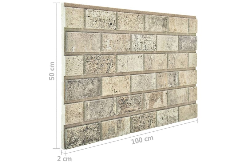3D veggpaneler med sandfarget mursteindesign 11 stk EPS - Beige - Hus & oppussing - Bygg - Gulv, vegg & tak - Platemateriale & byggeplate - Innvendig panel