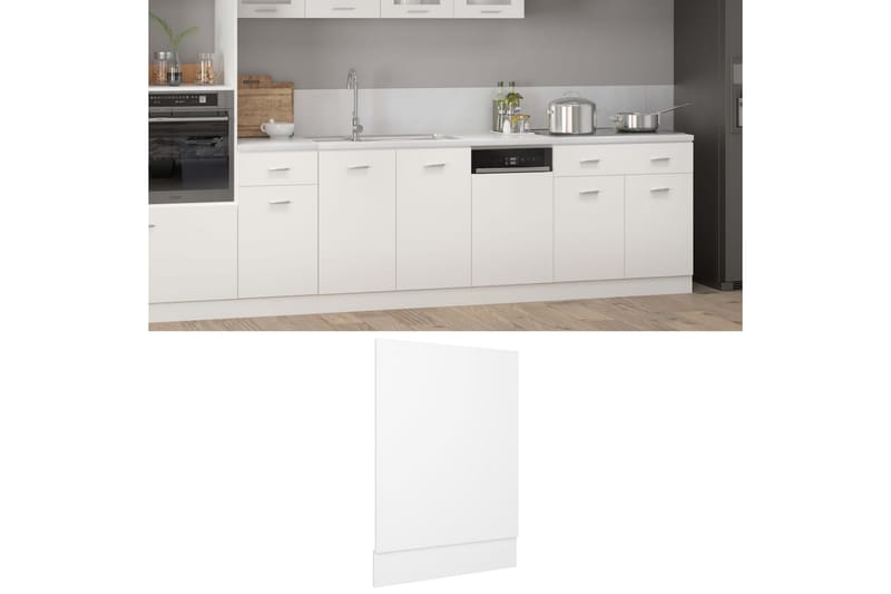 Oppvaskmaskinspanel hvit 45x3x67 cm sponplate - Hvit - Hus & oppussing - Bygg - Gulv, vegg & tak - Platemateriale & byggeplate - Innvendig panel