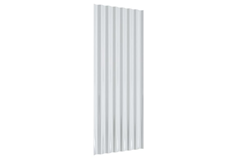 Takpaneler 12 stk pulverlakkert stål antrasitt 100x36 cm - Hus & oppussing - Bygg - Gulv, vegg & tak - Platemateriale & byggeplate - Takpanel & takplate