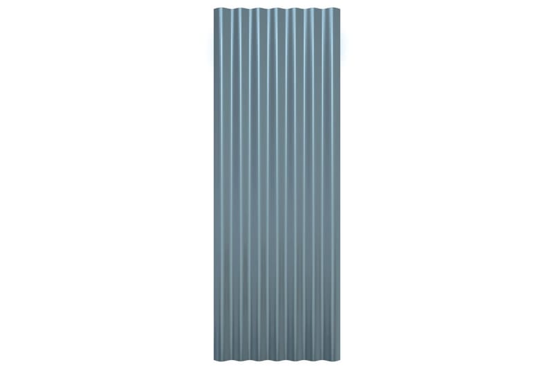 Takpaneler 12 stk pulverlakkert stål grå 100x36 cm - Hus & oppussing - Bygg - Gulv, vegg & tak - Platemateriale & byggeplate - Takpanel & takplate