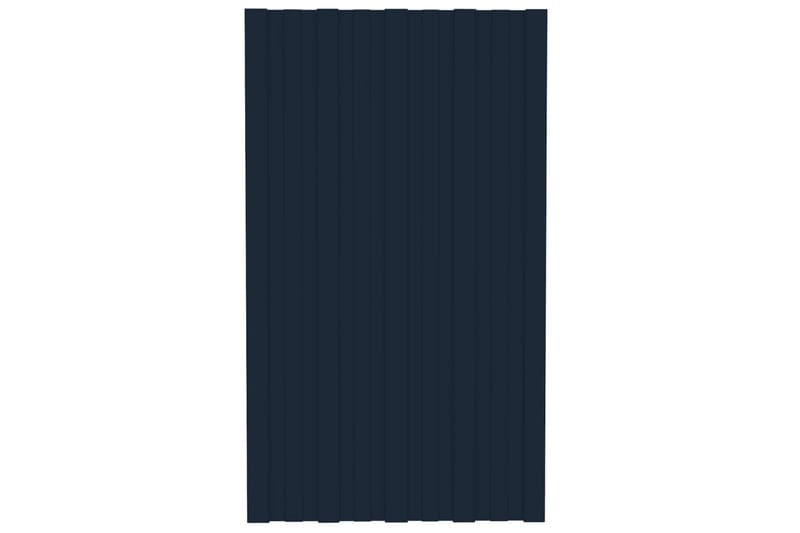 Takplater 12 stk antrasitt 80x45 cm galvanisert stål - Hus & oppussing - Bygg - Gulv, vegg & tak - Platemateriale & byggeplate - Takpanel & takplate
