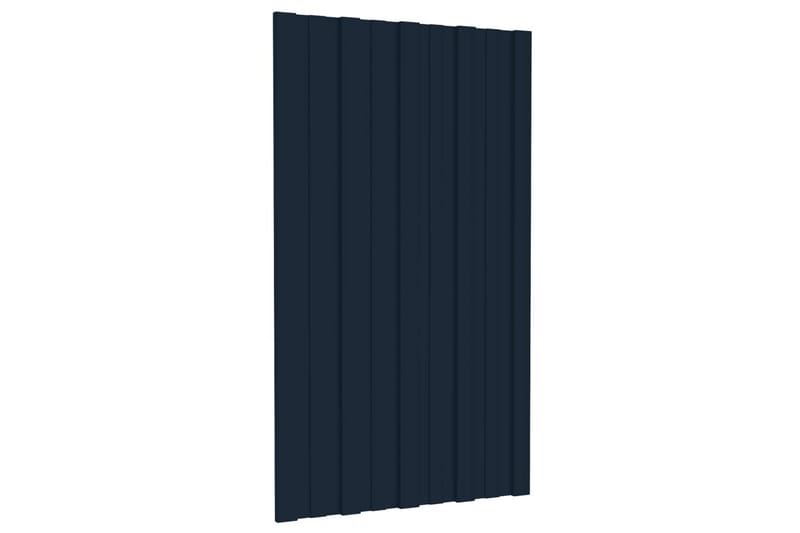 Takplater 12 stk antrasitt 80x45 cm galvanisert stål - Hus & oppussing - Bygg - Gulv, vegg & tak - Platemateriale & byggeplate - Takpanel & takplate