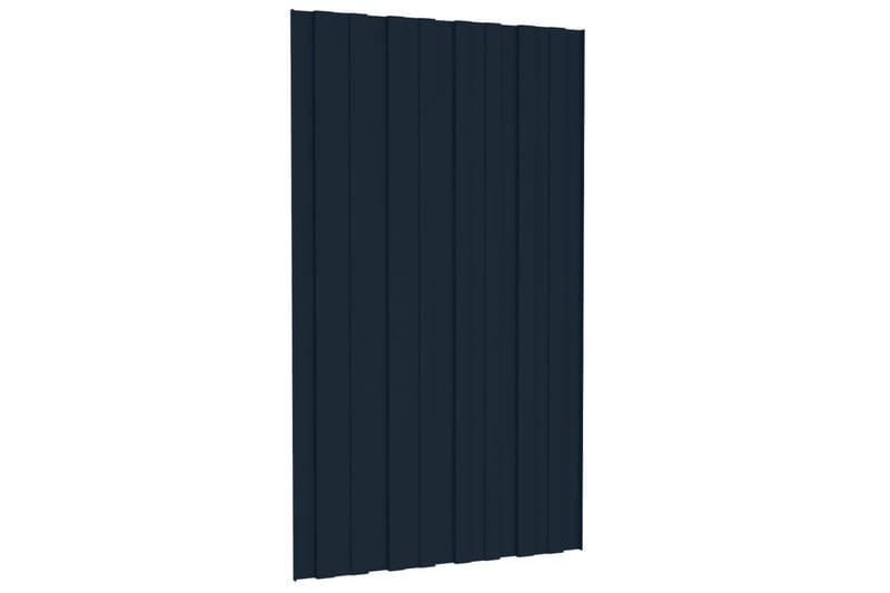Takplater 12 stk antrasitt 80x45 cm galvanisert stål - Hus & oppussing - Bygg - Gulv, vegg & tak - Platemateriale & byggeplate - Takpanel & takplate