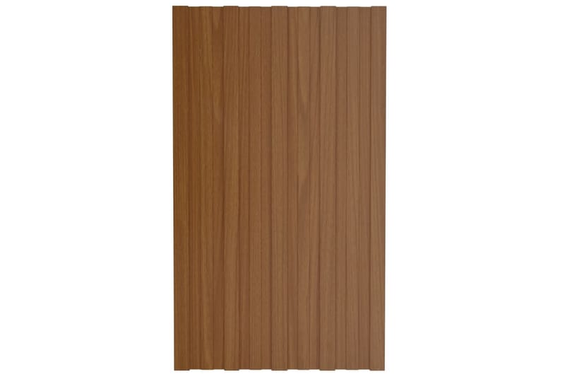 Takplater 12 stk brun 80x45 cm galvanisert stål - Hus & oppussing - Bygg - Gulv, vegg & tak - Platemateriale & byggeplate - Takpanel & takplate
