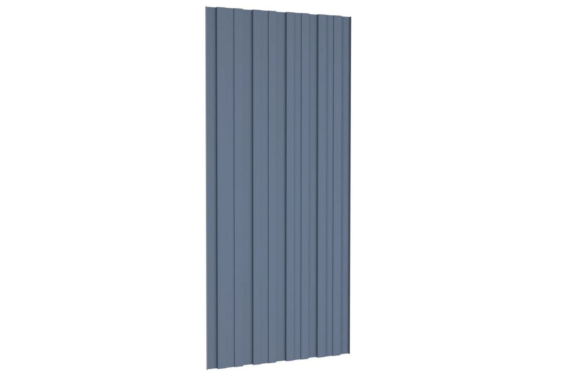 Takplater 12 stk grå 100x45 cm galvanisert stål - Hus & oppussing - Bygg - Gulv, vegg & tak - Platemateriale & byggeplate - Takpanel & takplate