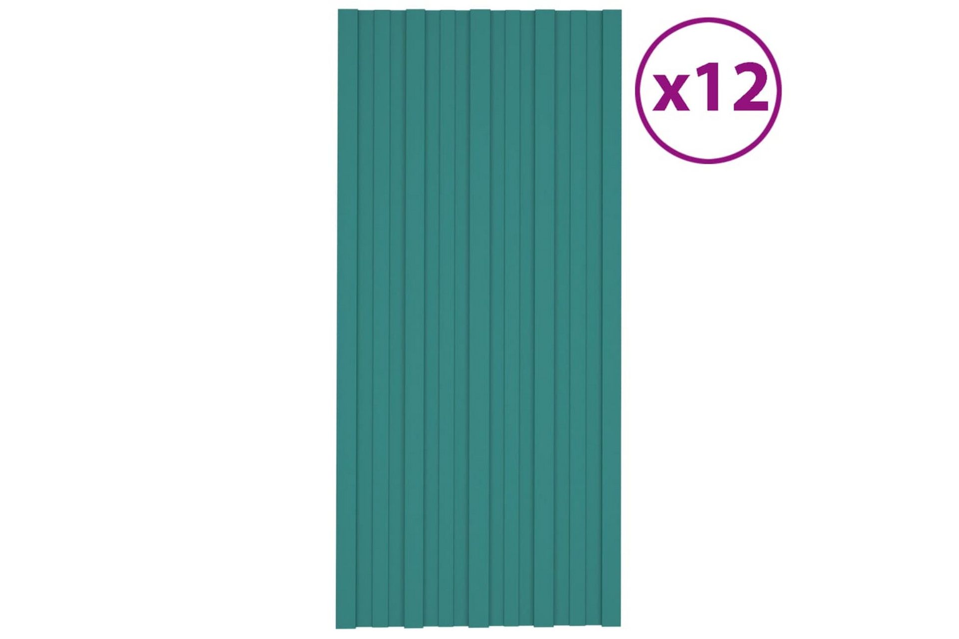 Takplater 12 stk grønn 100x45 cm galvanisert stål - Hus & oppussing - Bygg - Gulv, vegg & tak - Platemateriale & byggeplate - Takpanel & takplate