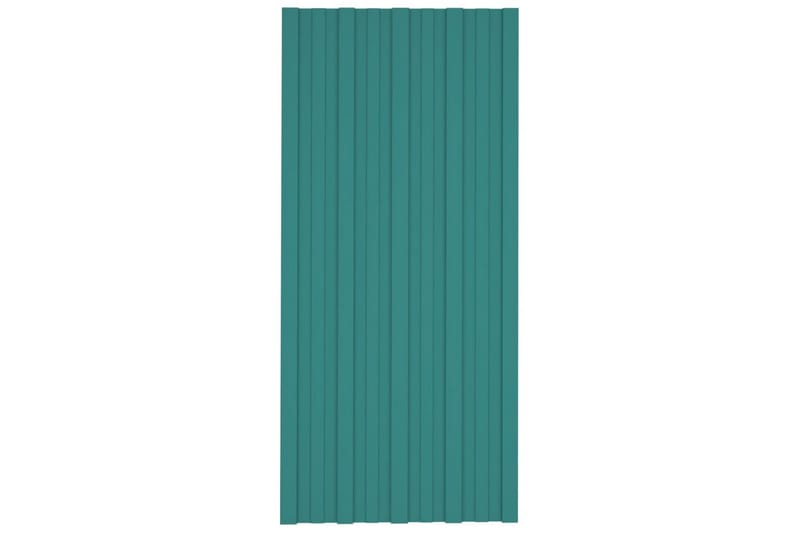 Takplater 12 stk grønn 100x45 cm galvanisert stål - Hus & oppussing - Bygg - Gulv, vegg & tak - Platemateriale & byggeplate - Takpanel & takplate