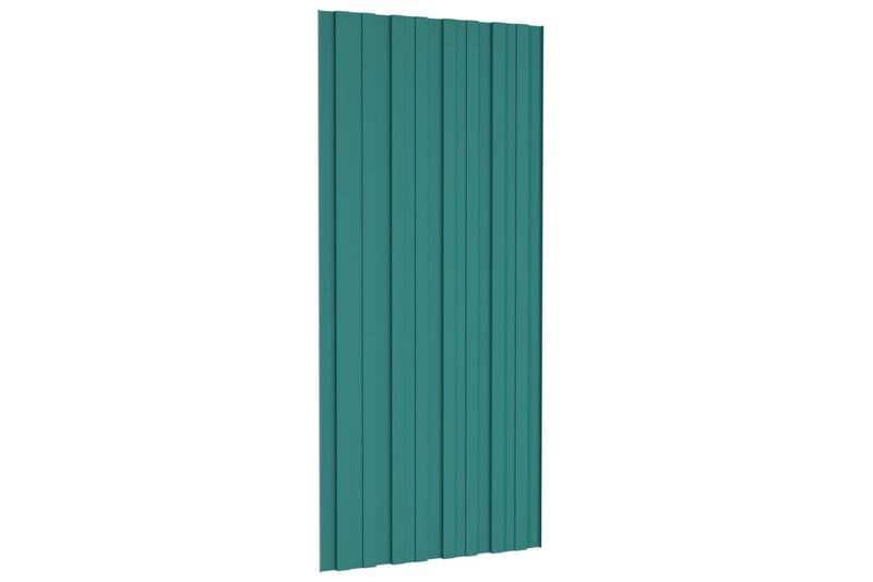 Takplater 12 stk grønn 100x45 cm galvanisert stål - Hus & oppussing - Bygg - Gulv, vegg & tak - Platemateriale & byggeplate - Takpanel & takplate