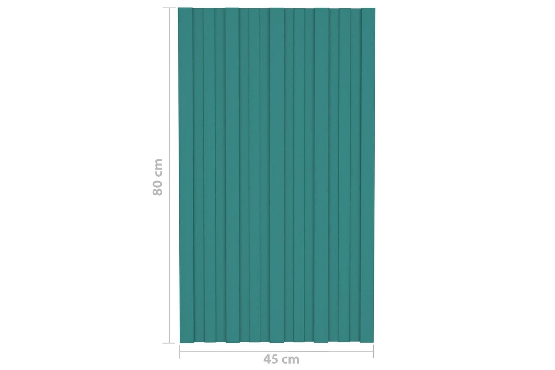 Takplater 12 stk grønn 80x45 cm galvanisert stål - Hus & oppussing - Bygg - Gulv, vegg & tak - Platemateriale & byggeplate - Takpanel & takplate
