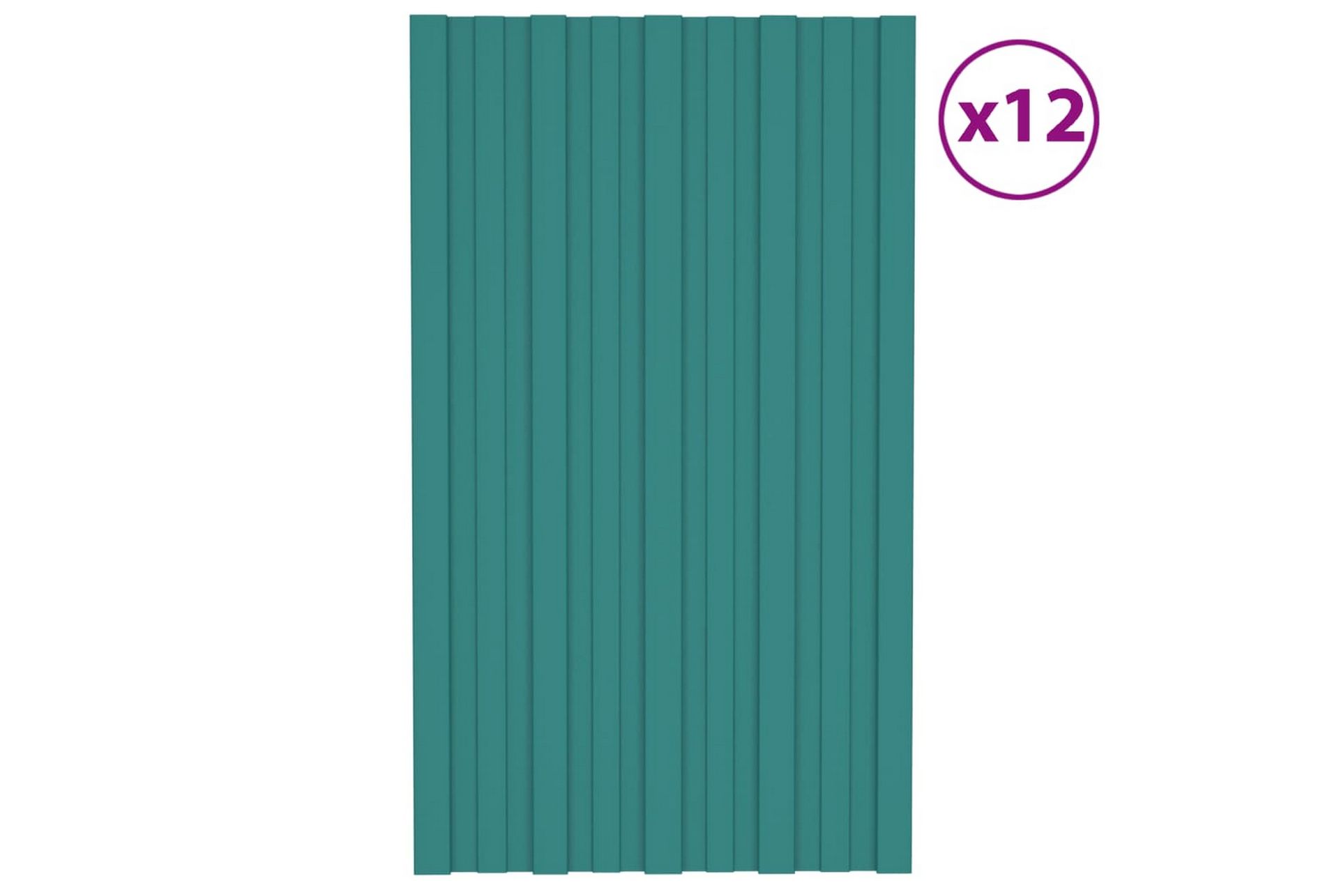 Takplater 12 stk grønn 80x45 cm galvanisert stål - Hus & oppussing - Bygg - Gulv, vegg & tak - Platemateriale & byggeplate - Takpanel & takplate