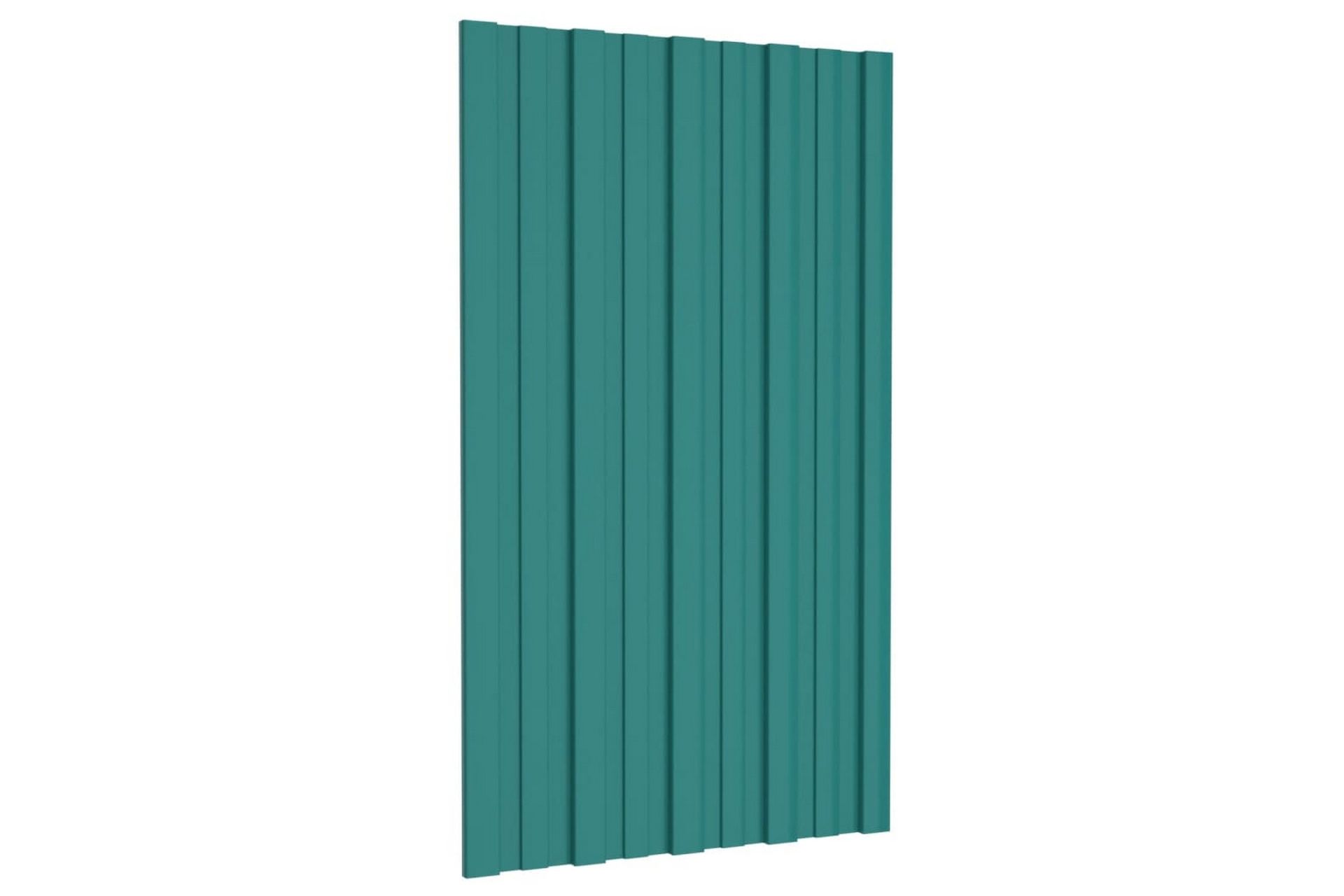 Takplater 12 stk grønn 80x45 cm galvanisert stål - Hus & oppussing - Bygg - Gulv, vegg & tak - Platemateriale & byggeplate - Takpanel & takplate