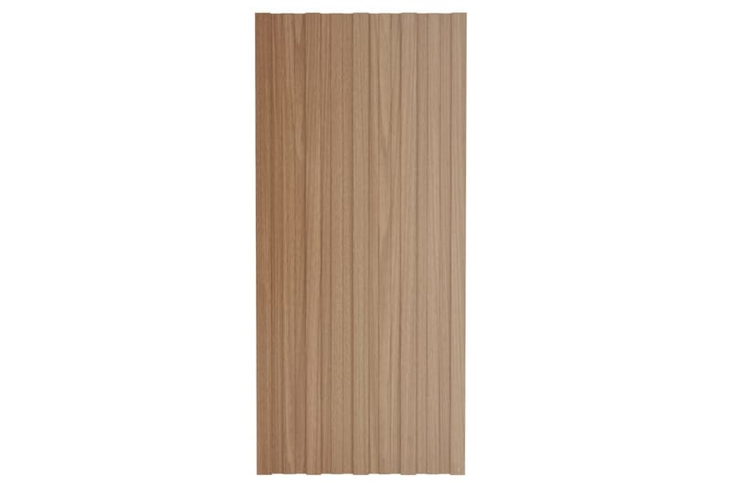 Takplater 12 stk lyst tre 100x45 cm galvanisert stål - Hus & oppussing - Bygg - Gulv, vegg & tak - Platemateriale & byggeplate - Takpanel & takplate