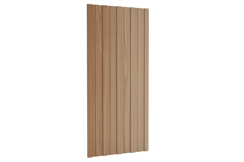 Takplater 12 stk lyst tre 100x45 cm galvanisert stål - Hus & oppussing - Bygg - Gulv, vegg & tak - Platemateriale & byggeplate - Takpanel & takplate