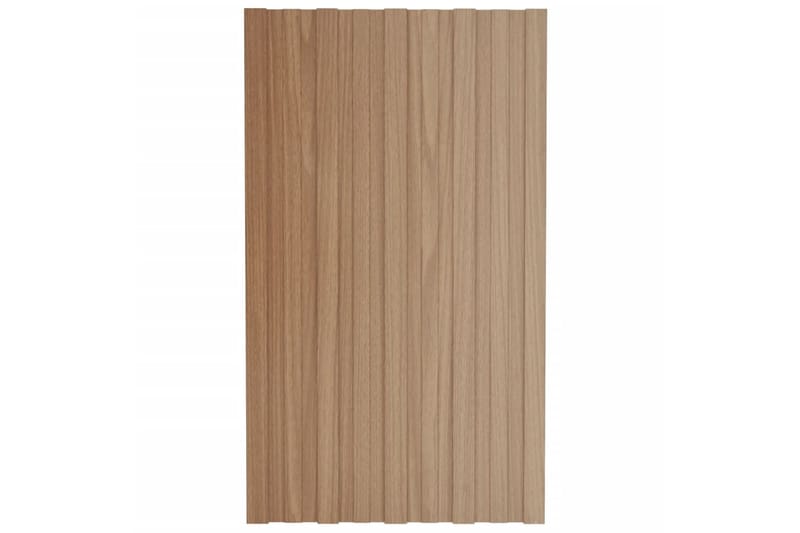 Takplater 12 stk lyst tre 80x45 cm galvanisert stål - Hus & oppussing - Bygg - Gulv, vegg & tak - Platemateriale & byggeplate - Takpanel & takplate