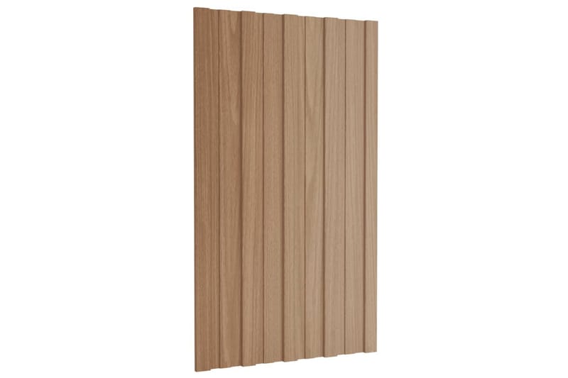 Takplater 12 stk lyst tre 80x45 cm galvanisert stål - Hus & oppussing - Bygg - Gulv, vegg & tak - Platemateriale & byggeplate - Takpanel & takplate