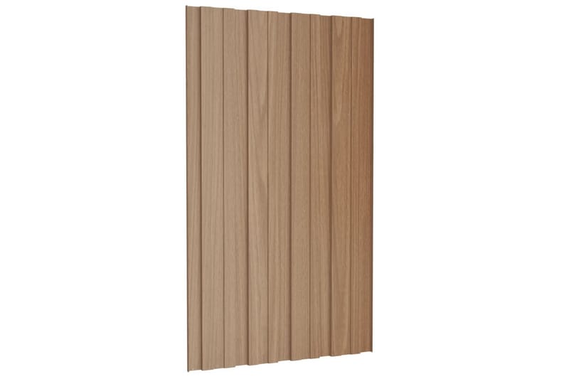 Takplater 12 stk lyst tre 80x45 cm galvanisert stål - Hus & oppussing - Bygg - Gulv, vegg & tak - Platemateriale & byggeplate - Takpanel & takplate