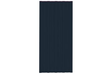 Takplater 36 stk antrasitt 100x45 cm galvanisert stål - Hus & oppussing - Bygg - Gulv, vegg & tak - Platemateriale & byggeplate - Takpanel & takplate