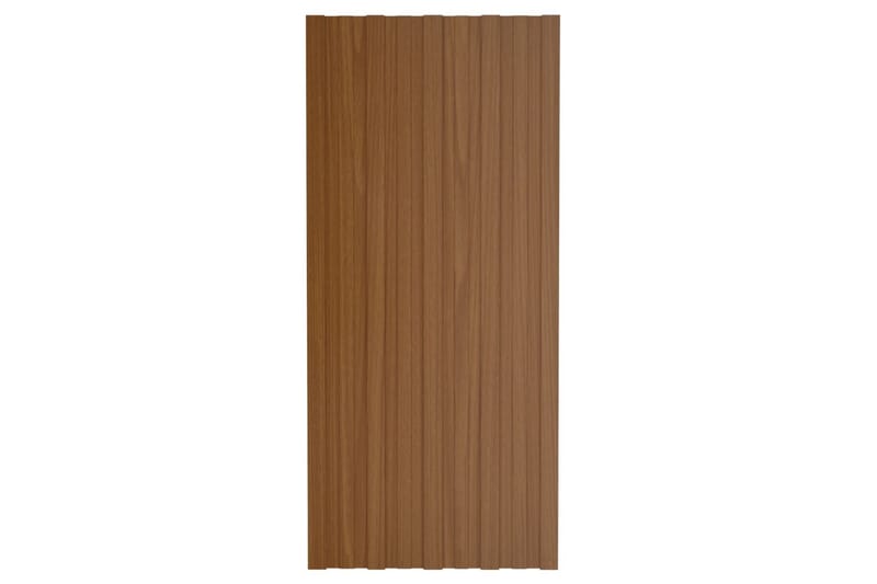 Takplater 36 stk brun 100x45 cm galvanisert stål - Hus & oppussing - Bygg - Gulv, vegg & tak - Platemateriale & byggeplate - Takpanel & takplate