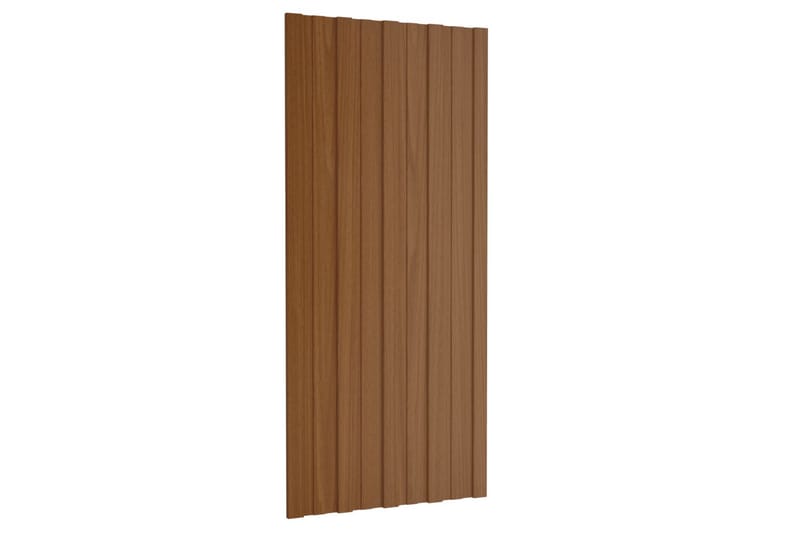 Takplater 36 stk brun 100x45 cm galvanisert stål - Hus & oppussing - Bygg - Gulv, vegg & tak - Platemateriale & byggeplate - Takpanel & takplate