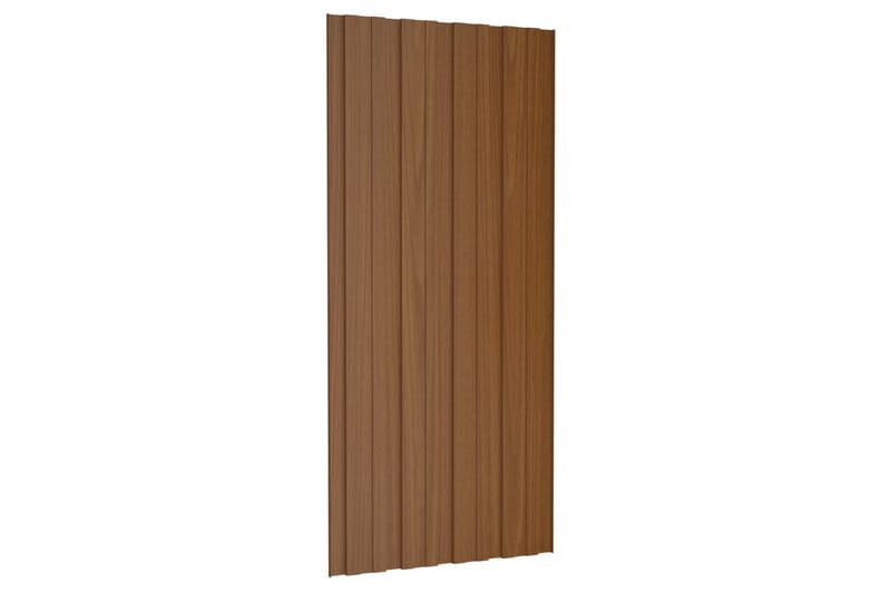 Takplater 36 stk brun 100x45 cm galvanisert stål - Hus & oppussing - Bygg - Gulv, vegg & tak - Platemateriale & byggeplate - Takpanel & takplate