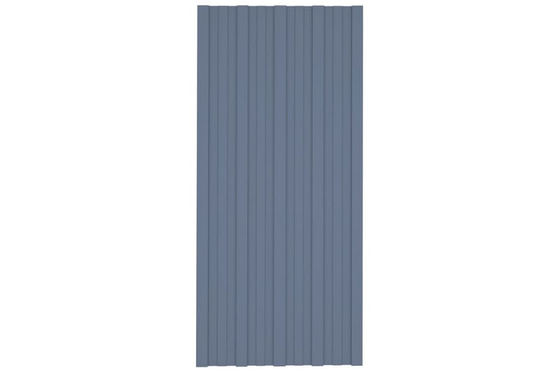 Takplater 36 stk grå 100x45 cm galvanisert stål - Takpanel & takplate