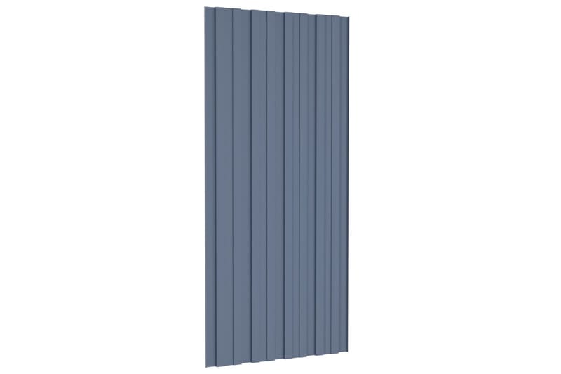 Takplater 36 stk grå 100x45 cm galvanisert stål - Takpanel & takplate