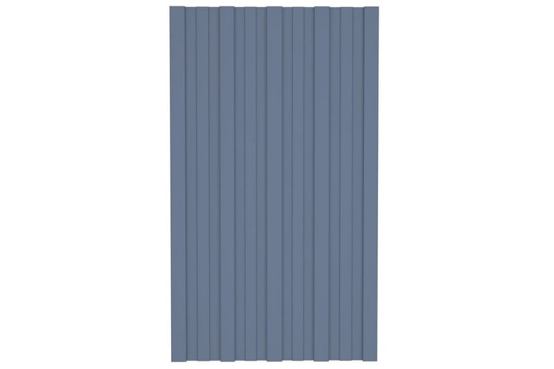 Takplater 36 stk grå 80x45 cm galvanisert stål - Hus & oppussing - Bygg - Gulv, vegg & tak - Platemateriale & byggeplate - Takpanel & takplate