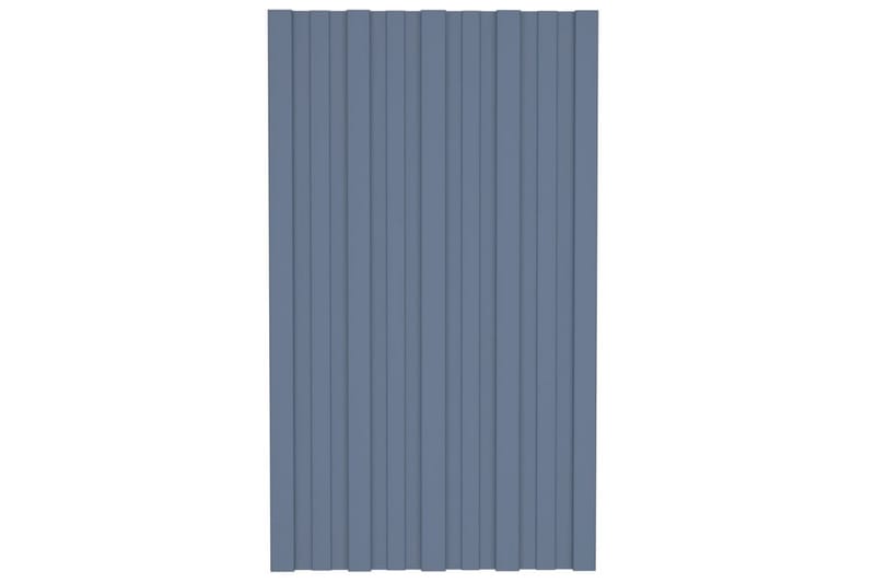Takplater 36 stk grå 80x45 cm galvanisert stål - Takpanel & takplate