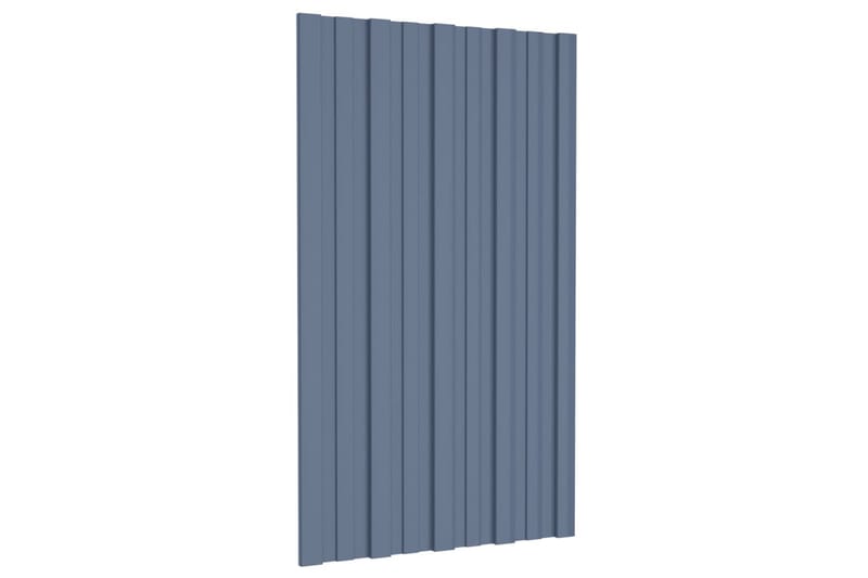 Takplater 36 stk grå 80x45 cm galvanisert stål - Takpanel & takplate