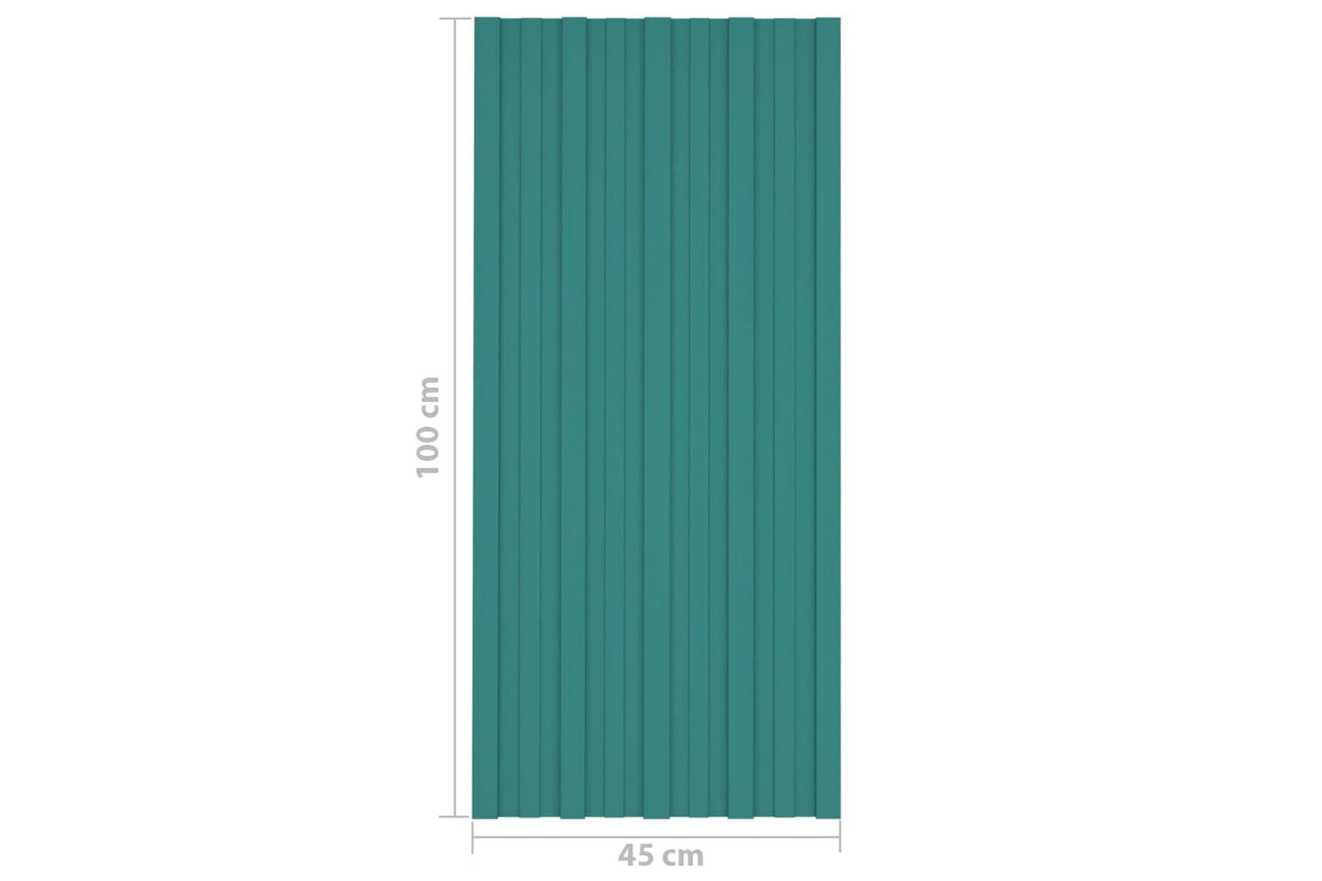 Takplater 36 stk grønn 100x45 cm galvanisert stål - Hus & oppussing - Bygg - Gulv, vegg & tak - Platemateriale & byggeplate - Takpanel & takplate