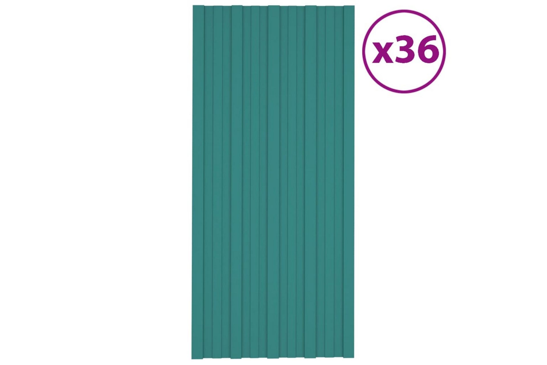 Takplater 36 stk grønn 100x45 cm galvanisert stål - Hus & oppussing - Bygg - Gulv, vegg & tak - Platemateriale & byggeplate - Takpanel & takplate