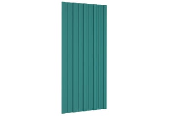 Takplater 36 stk grønn 100x45 cm galvanisert stål - Hus & oppussing - Bygg - Gulv, vegg & tak - Platemateriale & byggeplate - Takpanel & takplate