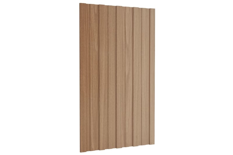 Takplater 36 stk lyst tre 80x45 cm galvanisert stål - Hus & oppussing - Bygg - Gulv, vegg & tak - Platemateriale & byggeplate - Takpanel & takplate