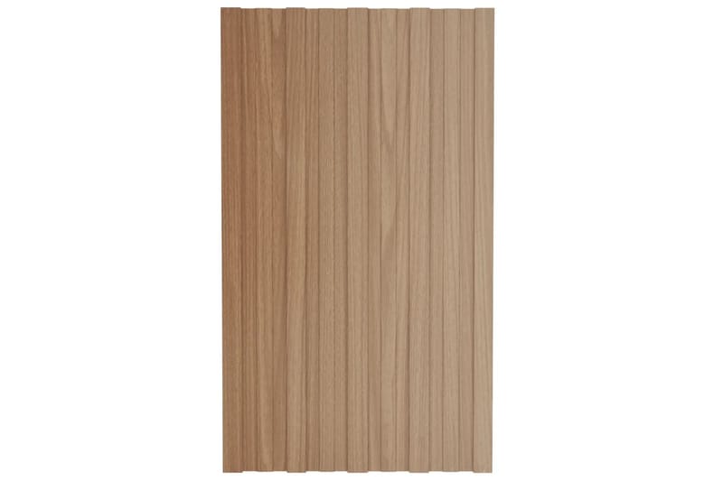 Takplater 36 stk lyst tre 80x45 cm galvanisert stål - Hus & oppussing - Bygg - Gulv, vegg & tak - Platemateriale & byggeplate - Takpanel & takplate