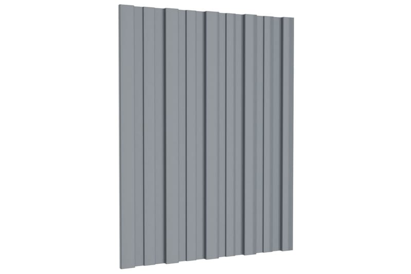 Takplater 36 stk sølv 60x45 cm galvanisert stål - Hus & oppussing - Bygg - Gulv, vegg & tak - Platemateriale & byggeplate - Takpanel & takplate