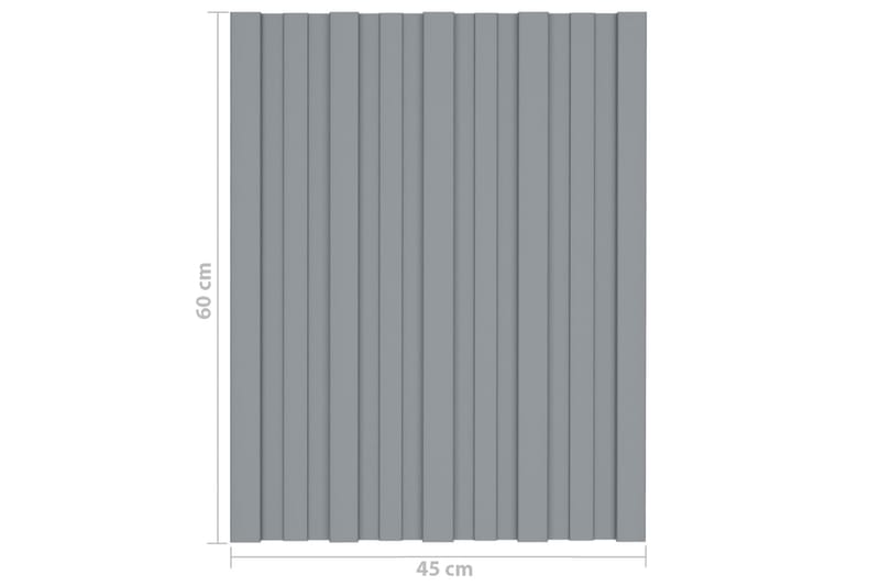 Takplater 36 stk sølv 60x45 cm galvanisert stål - Hus & oppussing - Bygg - Gulv, vegg & tak - Platemateriale & byggeplate - Takpanel & takplate