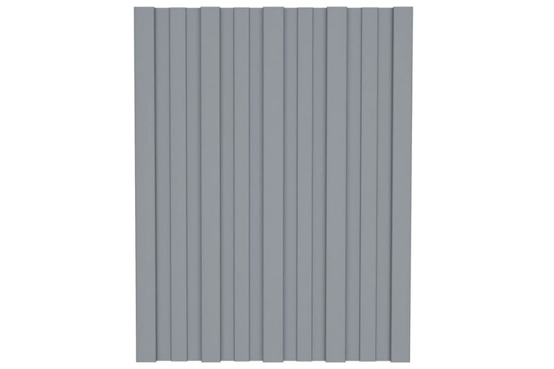 Takplater 36 stk sølv 60x45 cm galvanisert stål - Hus & oppussing - Bygg - Gulv, vegg & tak - Platemateriale & byggeplate - Takpanel & takplate