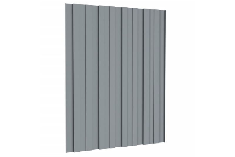 Takplater 36 stk sølv 60x45 cm galvanisert stål - Hus & oppussing - Bygg - Gulv, vegg & tak - Platemateriale & byggeplate - Takpanel & takplate